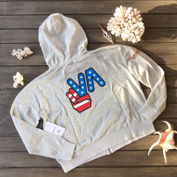 🌴🔆RVCA- FONTANA ZIP UP HOODIE SWEATSHIRT🔆🌴 - Picture 12 of 14